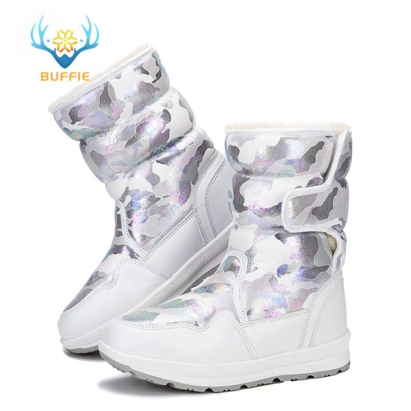 botas mujer zapatos mujer invierno nieve bota blanco rosa azul negro beige camuflaje tamaño grande nuevo estilo diseño de moda envío gratis