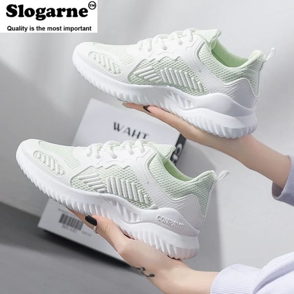 Boots Femme Sneakers Spring Sports Chaussures Mesh Le cuir respirant Fashion Casual Shoes Skateboard Woman Loafers Flats Tenis de Mujer