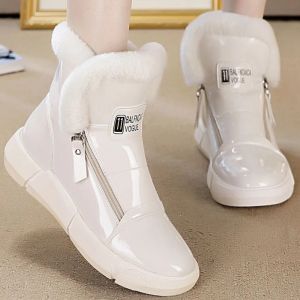 Laarzen dames sneeuwlaarzen waterdicht platform enkel laarzen dames casual schoenen warme ritssluiting laarsjes vrouwelijke winter geen slip laarzen vrouw