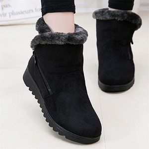 Boots Women Snow Fur voor rits platformschoenen waterdichte enkel mode winter bota's mujer 221007