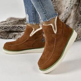 Boots Femmes Snow Hiver 2024 Fashion Casual Warm Shoes For Slip on Lady Comfort Femme Femme Footwear Botas de Mujer