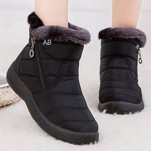 Laarzen vrouwen watar proof enkel voor winterschoenen houd warme sneeuw botines vrouwelijk 2022 luxe ritsje botas mujer 221007