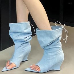 Botas para mujer rodilla occidental alta moderna damas largas estiramiento botas de calzado Cuaradas de calzado Bombas sandalias chanclas zapatos femeninos zapatos