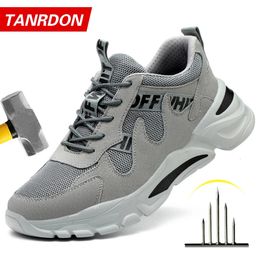 Botas Zapatos de seguridad para el trabajo Hombres Antismash Antistab Zapatillas de deporte Punta de acero Bota masculina Indestructible 231128