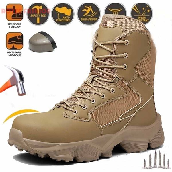 Bottes travail chaussures de sécurité hommes chaussures noires bottes de sécurité pour hommes baskets de travail indestructibles chaussure de protection en acier zapatos mujer 230724