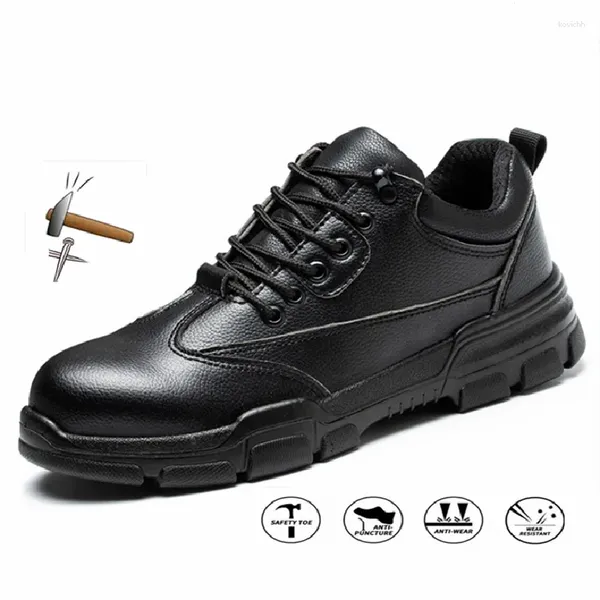 Botas Zapatos de trabajo para hombres Seguridad indestructible Impermeable Puntera de acero Construcción antideslizante Zapatillas transpirables