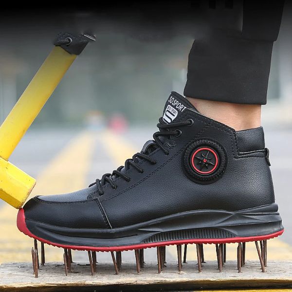 Bottes Chaussures de travail avec des orteils en acier Sécurité Martin Boots Industriel Men de bureau Bottes Bottes Indestructibles Anti-Smashing Puncture Proof Protective