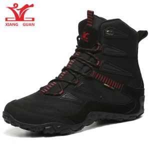 Boots Xiang Guan High Top Chaussures de randonnée hivernale Men d'extérieur Femmes plus veet Boots de sport Camping Camping Ski Antiskid