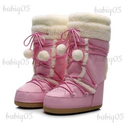 Laarzen XPAY Winterlaarzen Dames Snowboots Koudebestendige skischoenen Warme halfhoge ruimtelaarzen Antislip katoenen schoenen 35-40 T231121