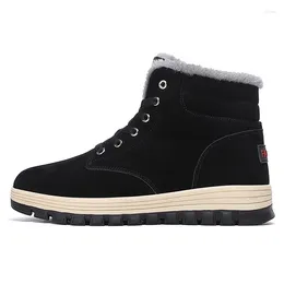 Bottes Yeyu chaussures confortables pour hommes plate-forme d'hiver baskets à la cheville chaude et en peluche de haute qualité hommes taille 39-45