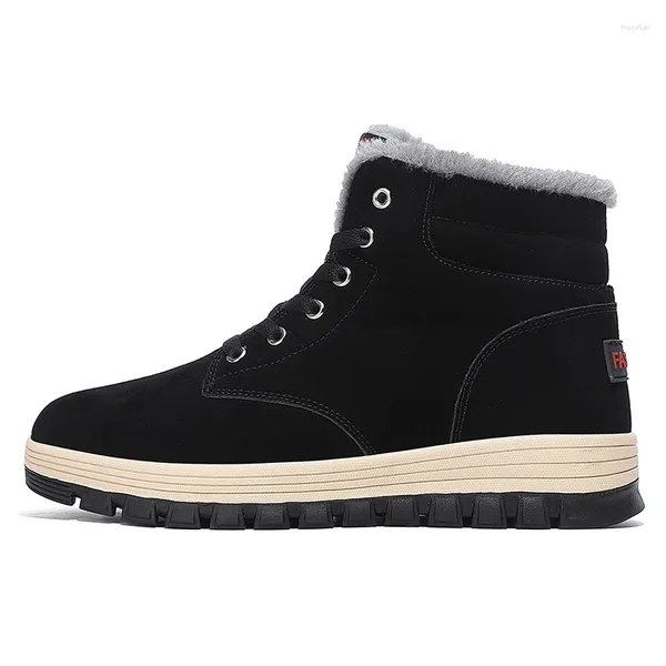 Botas Yeyu Zapatos cómodos para hombres Plataforma de invierno Zapatillas de deporte de tobillo Cálido y felpa Hombres de alta calidad Size39-45