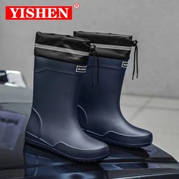 Bottes Yishen pluie homme chaussures haut escalade pêche caoutchouc hiver imperméable hommes jardin unisexe Botas De Iluvia 231212
