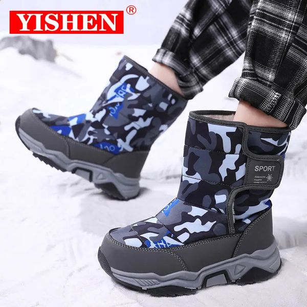 Boots Yishen Winter Enfants Chaussures Chaussure de neige non glissée imperméable pour enfants pour enfants Sole Fashion Outdoor Boys Girls Chaussures 231109