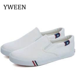 Bottes yeween New Men Vulcanize Shoes Man Sneakers Fashion Sneakers Plateforme de loisirs Plateaux Étudiant Breatte Blanc Single Chaussures Slipon Chaussures