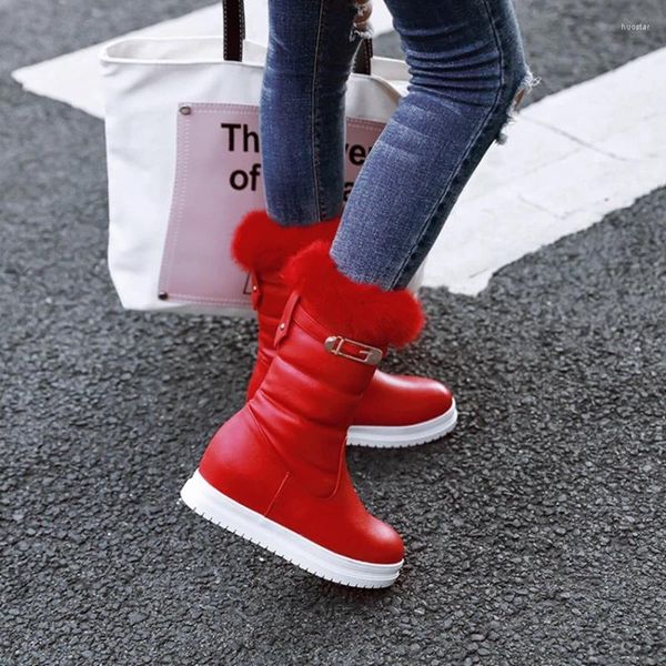 Botas Zapatos de Mujer 2024 Diseñador de moda Zapatos de mujer Mantenga la felpa Tobillo cálido Nieve Invierno Talla grande 32-43 C-60