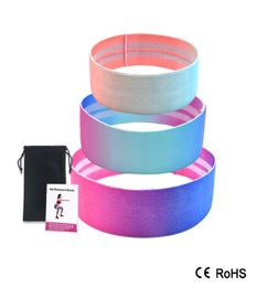 Booty Builder Hip Resistance Bands Set Fabric Non Slip voor Fitness Yoga Pilates benen en Butt GTE workout Stretching Training7262003