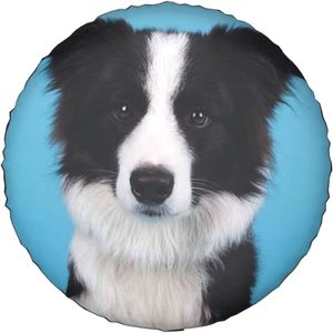 Border Collie Cubierta de llanta de repuesto impresa Protector de rueda de neumáticos impermeables para automóvil SUV SUV Camper Railer RV 14 