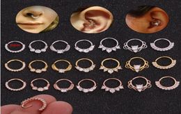 Border Hot Sale Zircon Nose anneaux créatifs miniatures nez étalon rond Septum nasal oreille de carrossement accessoires de piercing 4678323