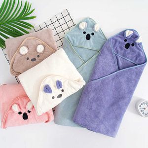 Born Baby Bath Towel Hooded Blankets Velvet Swaddle Infant s Kids Beach 210728