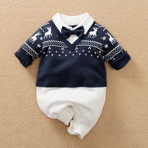 Ropa de bebé nacido, mameluco nacido, mono infantil de algodón, pijamas de alce de Navidad, mono de manga larga, trajes de disfraz 240119