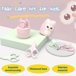 Baby Baby Nail Scissor Care Tool Kid Safe Portable Clipper Trimmer Tweezer With Box Children Manicure Kit 240514