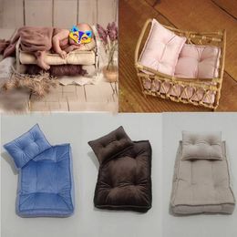 Propiedades de pografía de bebé nacido mini colchón posando ropa de cama de almohada accesorios Fotografia Studio Shoots Po Props Cushion Mat 240119