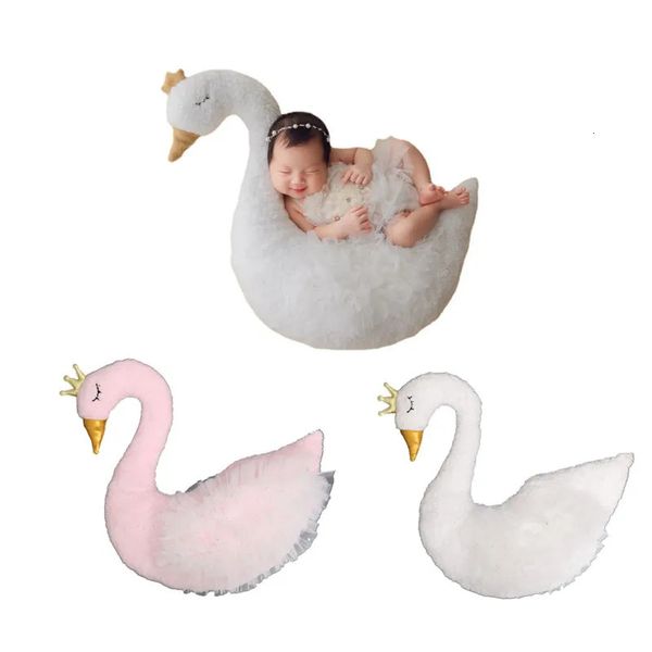 Accesorios de Poshoot para bebés nacidos, almohadas para posar, cojín con forma de cisne para accesorios de fotografía para bebés, accesorios 240118