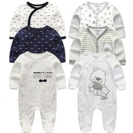 Vêtements d'hiver pour bébés nés, 3 pièces, barboteuse pour bébés garçons et filles, vêtements à manches longues, roupas infantis menino, salopette, Costumes 240110