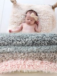 Geboren achtergrond Faux Fur FloKati Rug Deken Shoot Studio -accessoires Set voor Baby P oography Props Basket Stuffer Position 220630