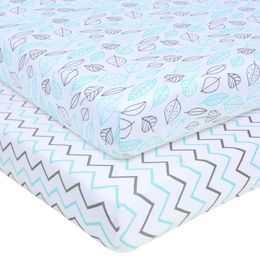 Born – drap de berceau 100 coton, draps-housses tricotés pour bébé, ensemble de literie pour garçons et filles, vêtements de lit 13070cm, 240106