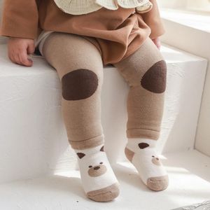 Born Infant Winter Jambières Genouillères Bébé Ramper Accessoires De Sécurité Coton Enfant Enfant Anti Slip Longue Chaussette Genou Protecteur 240129