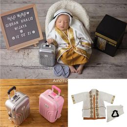 Accesorios de fotografía para bebés, Mini maleta creativa para maletero, equipaje, accesorios de estudio de fotografía, bebé Diy Po 240125