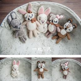 Born Pographie accessoires Bunny Doll Dolt Mohair Cartoon Rabbit Doll Toy Fotografia Accessory Studio Shoots Po Props 240407