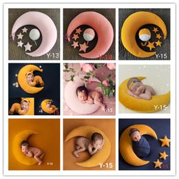 Born Pography Props almohadas la luna y las estrellas personalidad creativa decoración del bebé almohada cojín puro encantador M4269