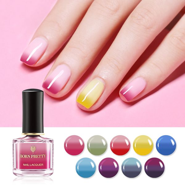 BORN PRETTY Gel thermique vernis à ongles 6 ml température changement de couleur tremper UV Gel vernis vernis à ongles Art laque vernis