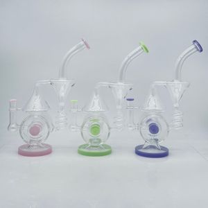 Borosilicate Recycler verre bong conduite d'eau dab rig barboteur 14 pouces avec bol et quartz banger gratuitement