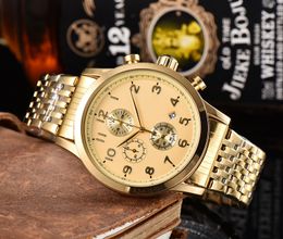 BOS Pols Watches for Men 2023 Mens Watches Alle DIALS Work Quartz Bekijk hoogwaardige top luxe merk Chronograph Clock Steel Strap Montre de Luxe Type twee