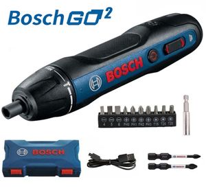 BOSCH GO2 Mini elektrische schroevendraaier 36V lithiumionbatterij Oplaadbaar draadloos met boren Kits Set thuisgebruik Power Tool7535039