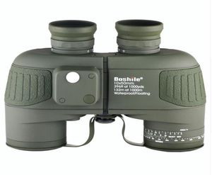 Binoculaires Boshile 10x50 Télescopes Binoculaires marins militaires professionnels avec télescope de boussole de navigation LLL Vision nocturne Eyep4622717