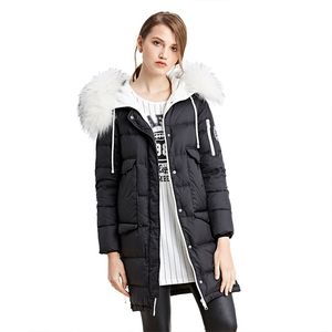 BOSIDENG, nueva colección de invierno, chaqueta de plumón de longitud media para mujer, chaqueta cálida, abrigo para mujer, piel auténtica, alta calidad B1601134 201019