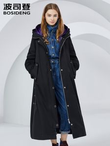 BOSIDENG hiver doudoune femme longue longueur au-dessus du genou doublure détachable coupe-vent chaud manteau tendance B80141140 201019