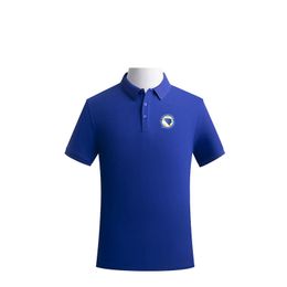 Bosnië-Herzegovina Heren- en Dames Polo High-End Shirt Gekamd Katoen Dubbele Kraal Solid Color Casual Fan T-shirt