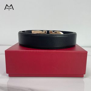 Cinturón de diseñador para hombre Classic Double Letters Big Hebilla de cuero Ancho de 3.5cm 90-125 cm Cinturones de hebilla suave