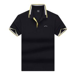 Boss Mens Polo Shirt Moda de alta calidad para hombre Camiseta Luxury Polo Collar Pure Cotton Transpirable Top boss Business Shirt boss mens HUGO LOGO Ropa