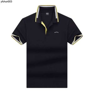 Boss Heren Poloshirt Hoge Kwaliteit Mode T-shirt Luxe Kraag Puur Katoen Ademend Top Boss Business Heren Hugo Kleding