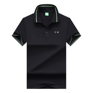 Boss Heren Poloshirt Hoge Kwaliteit Mode Heren T-shirt Luxe Polo Kraag Puur Katoen Ademend Top Boss Business Shirt M-XXXL