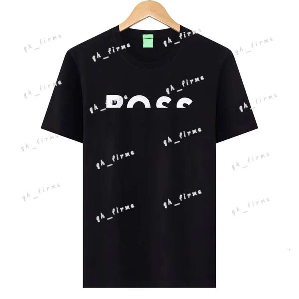 boss shirt Designer Hommes T-shirt Bijoux De Luxe HUGO LOGO Lettre Casual Manches Courtes Boss Hommes Mode Lâche Col Rond Demi Manches Boss Hommes Vêtements 439