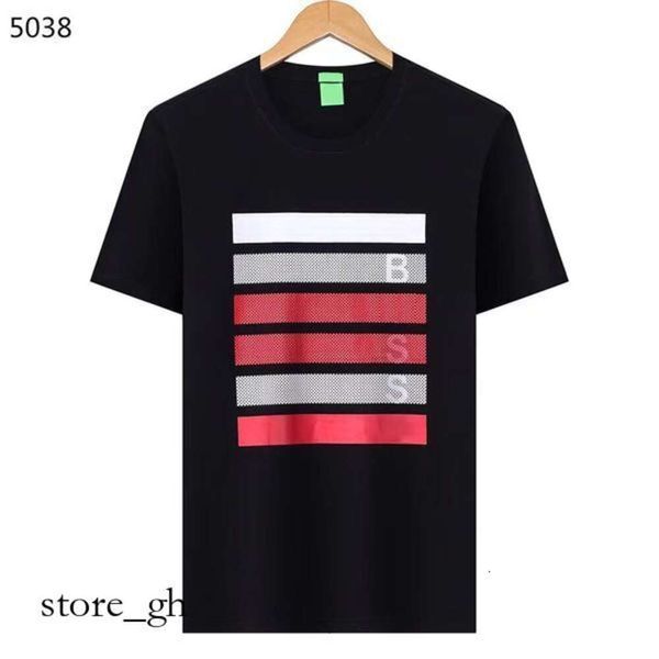 Bosss Hommes T-shirt Haute Qualité Mode Hommes T-shirt De Luxe Polo Col Rond Haut Respirant Bos Chemise D'affaires T-shirt Occasionnel Homme Tops Chemises De Créateurs 136