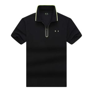 Boss Polo Mens Mens Polos T-shirts Designer Business Casual Business Golf T-shirt Coton Pure Colonds Collés T-shirt USA High Street Fashion Brand Summer Top Clothing AQBD