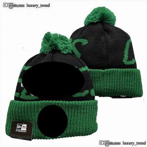 Boston''Celtics''Bobble Hats Gorras de béisbol 2023-24 Diseñador de moda Sombrero de cubo Gorro de punto grueso con pompón de imitación Sombrero de Navidad
